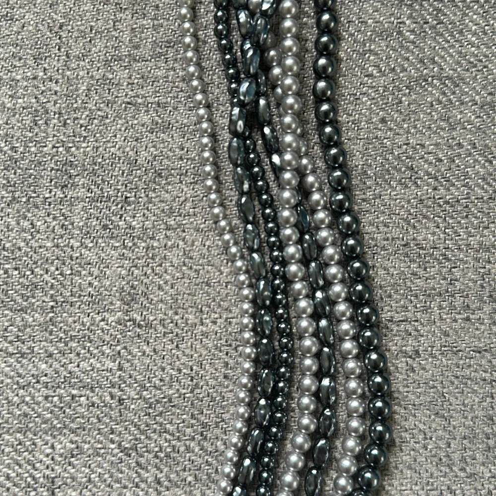 Multi stranded pearl necklace